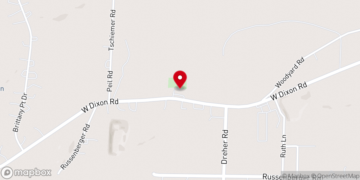 Map showing location of Primrose United Methodist Church