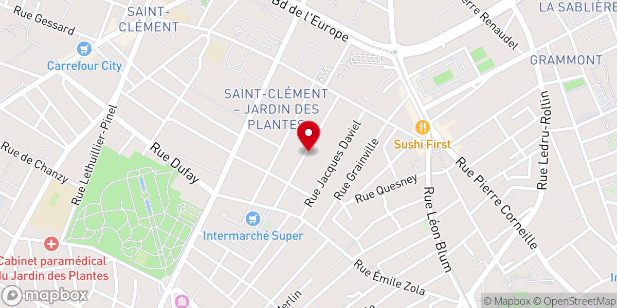 Map showing location of eglise evangelique
