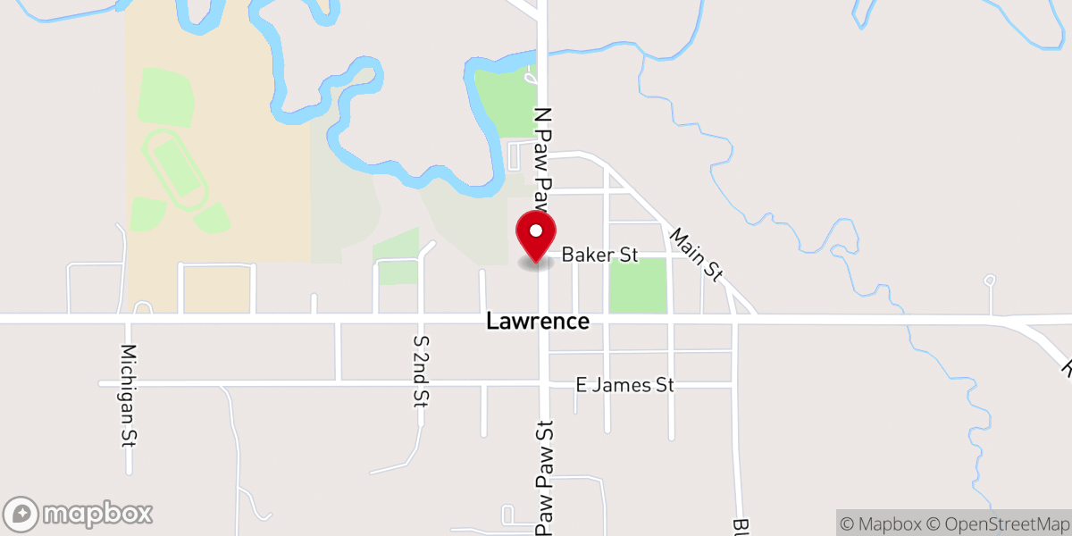 Map showing location of Lawrence Village Treasurer