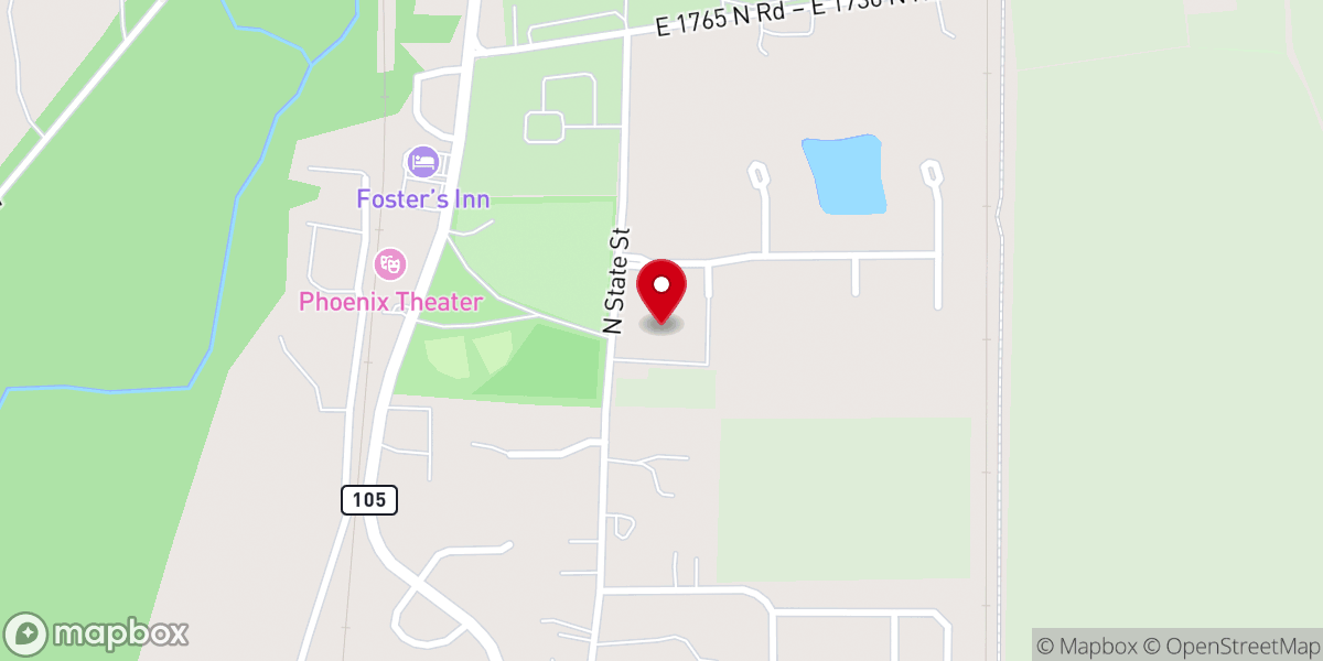 Map showing location of Monticello Christian Church