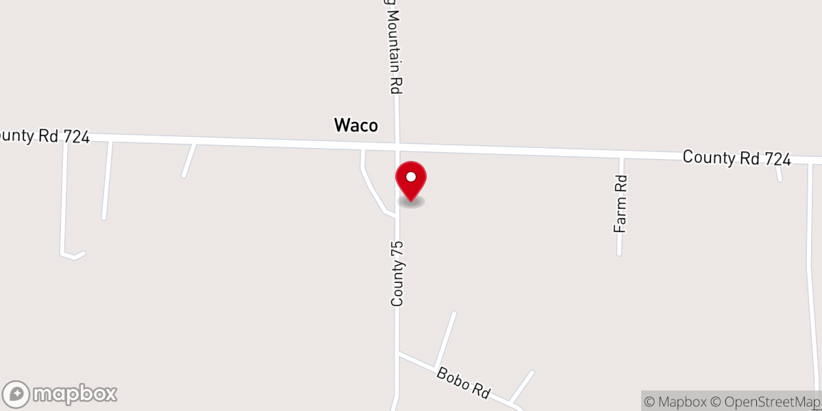 Map showing location of Waco Church of Christ
