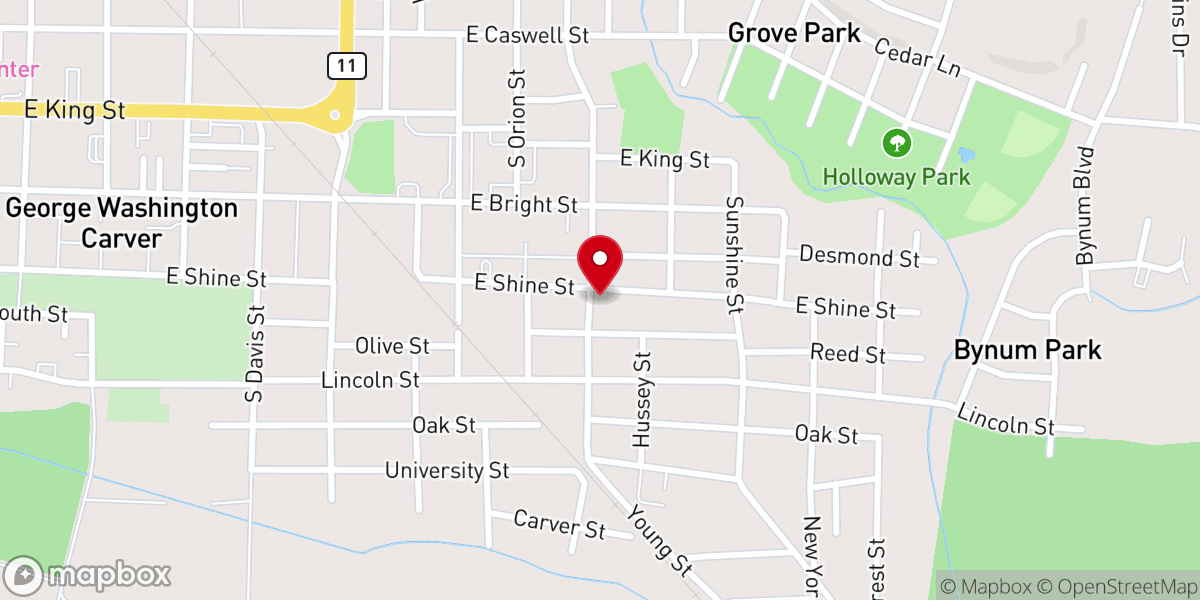 Map showing location of Faith Tabernacle Holy Church