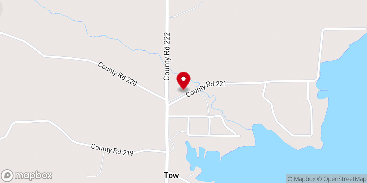 Map showing location of The Tow Community Center