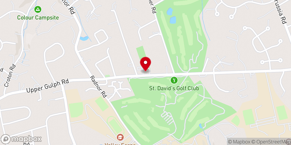 Map showing location of First Baptist Church