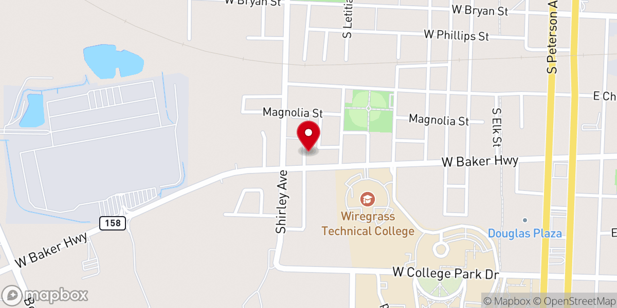 Map showing location of Williams Chapel
