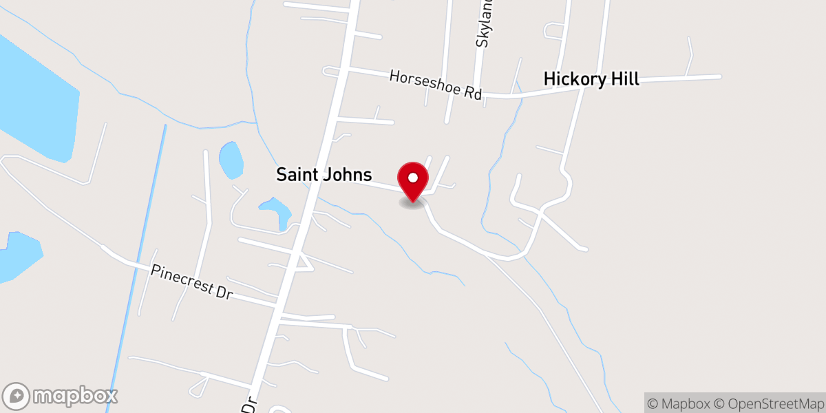 Map showing location of Saint Johns Bethel Baptist Church