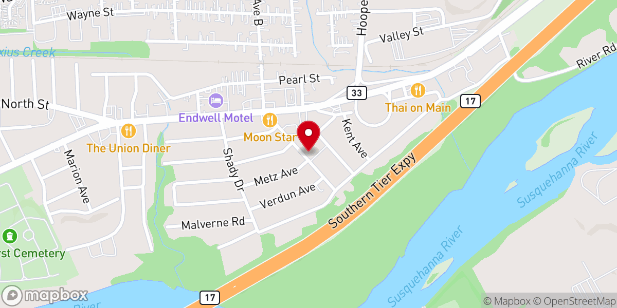 Map showing location of Church of Christ the King