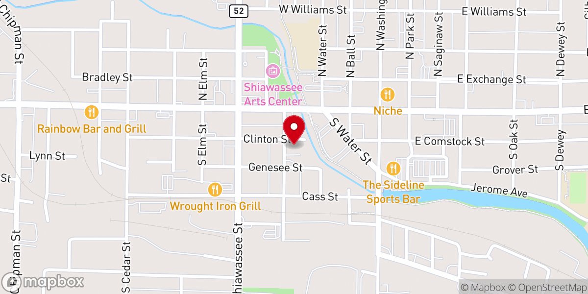 Map showing location of Grace Bible Church