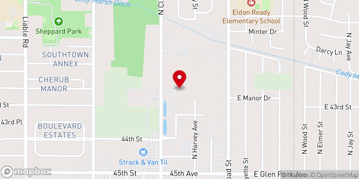 Map showing location of Saint Timothy's Episcopal Church