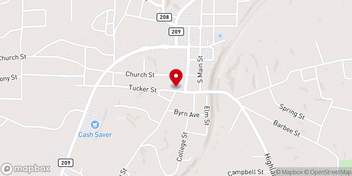 Map showing location of Immanuel Episcopal Church