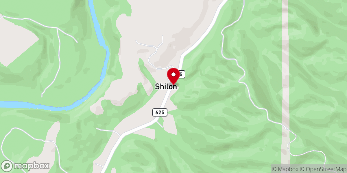 Map showing location of Shiloh United Methodist Church
