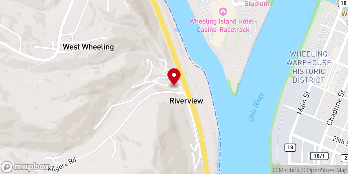 Map showing location of Riverview Bible Church
