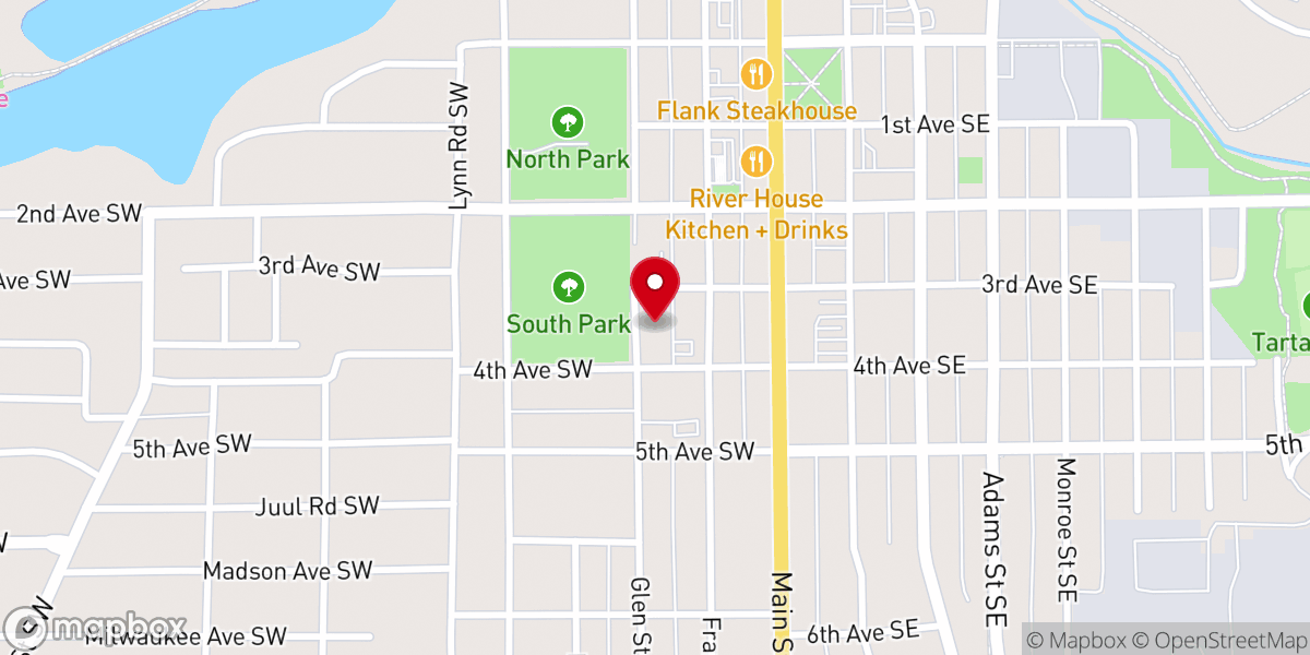 Map showing location of Prince of Peace Retirement