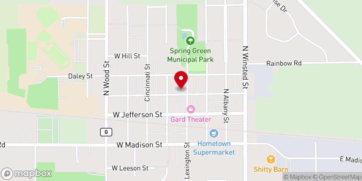 Map showing location of Cornerstone Church