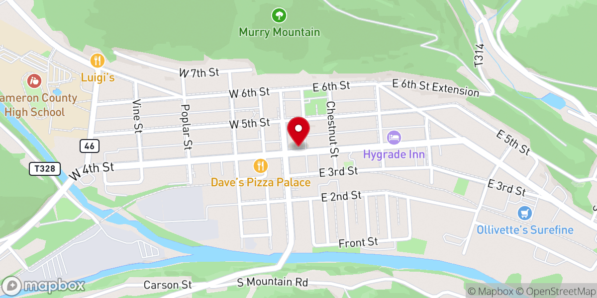 Map showing location of Beacon of Light Church