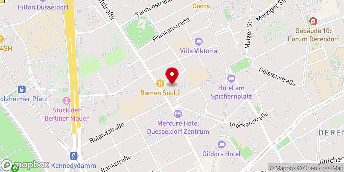 Map showing location of Herz Jesu