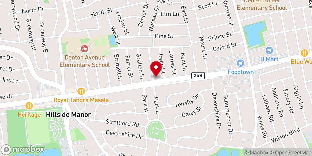 Map showing location of Hillside United Methodist Church