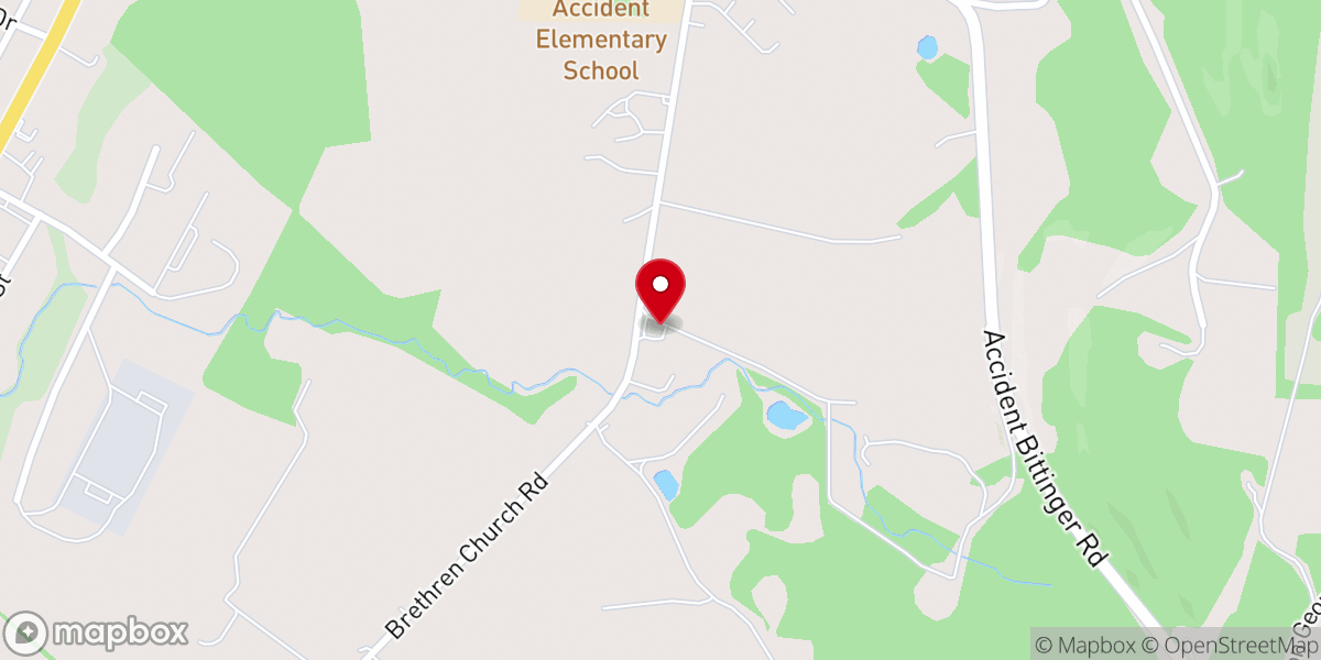 Map showing location of Bear Creek Church-The Brethren