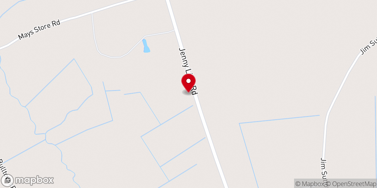 Map showing location of St. Matthew Free Will Baptist Church