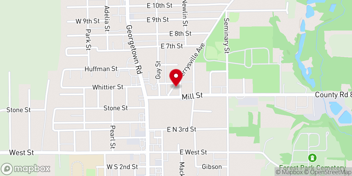 Map showing location of Georgetown Bible Missionary Church