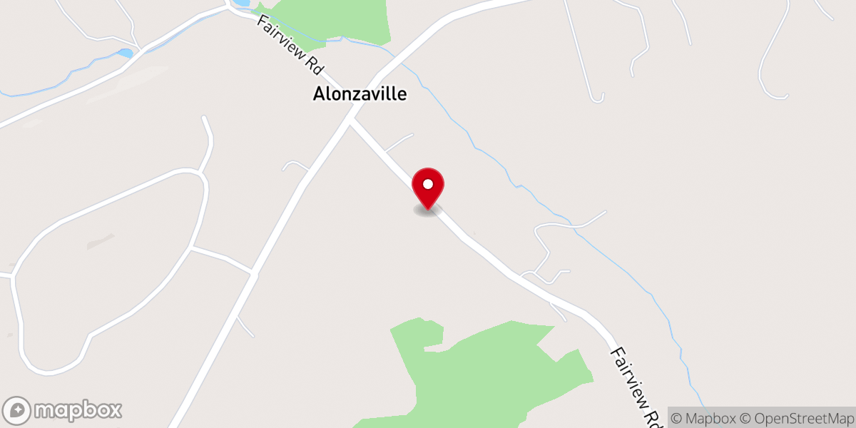 Map showing location of Mt. Zion Lutheran Church