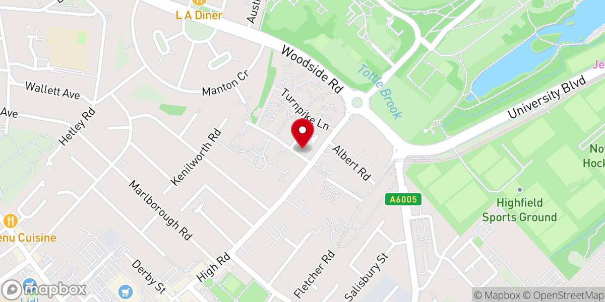 Map showing location of Beeston Free Church