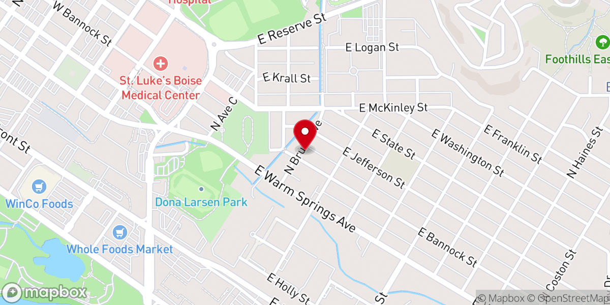 Map showing location of Log Cabin United Brethren