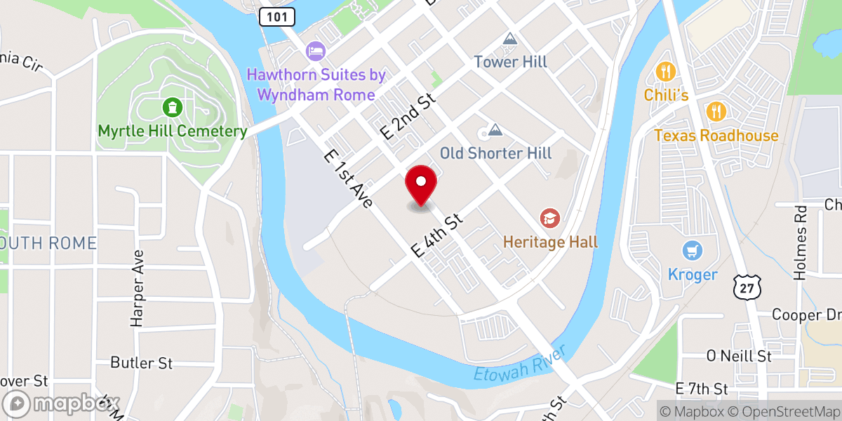 Map showing location of The Salvation Army of Rome GA - Church Building