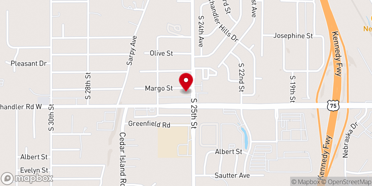 Map showing location of Pleasantview Berean Church