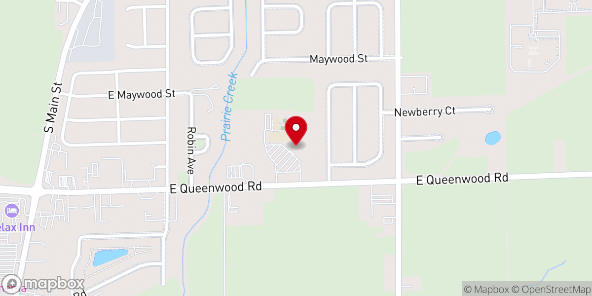 Map showing location of Bethel Lutheran Church