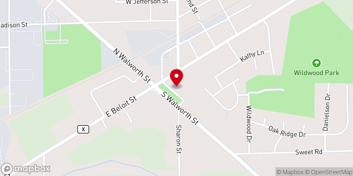 Map showing location of United Methodist Church