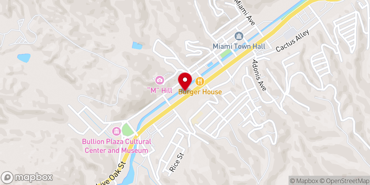 Map showing location of First Southern Baptist Church
