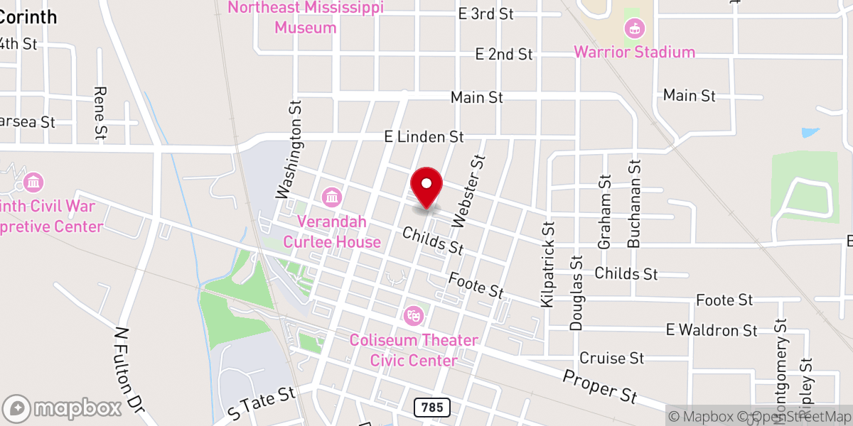 Map showing location of Hungry Hearts Church