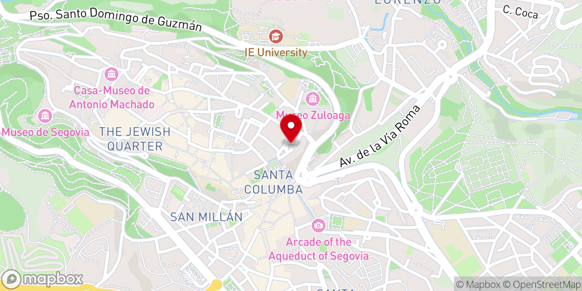 Map showing location of Iglesia de San Sebastián