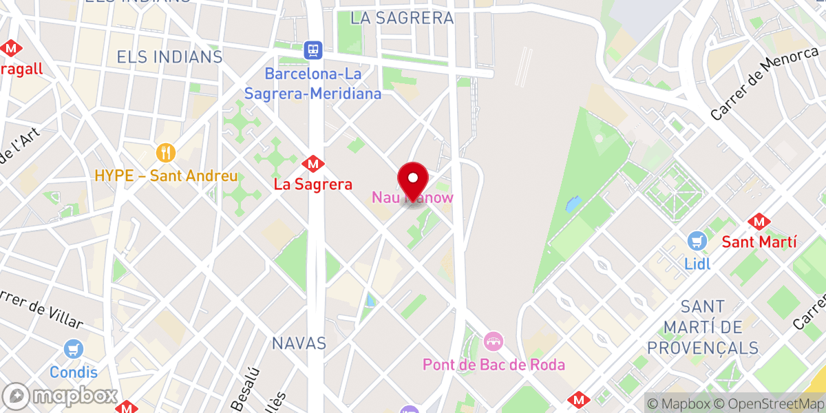 Map showing location of NCC Barcelona Oasis Center