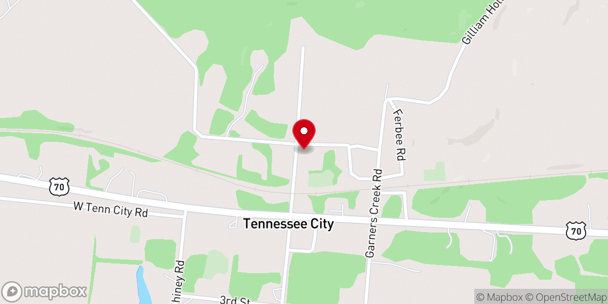 Map showing location of Tennessee City United Methodist