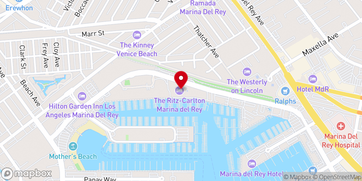 Map showing location of The Ritz-Carlton, Marina del Rey