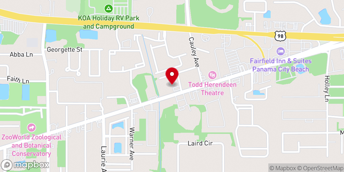 Map showing location of Bethesda Waters Fellowship