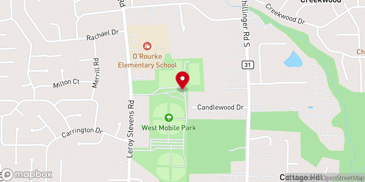Map showing location of Bethel Baptist Church