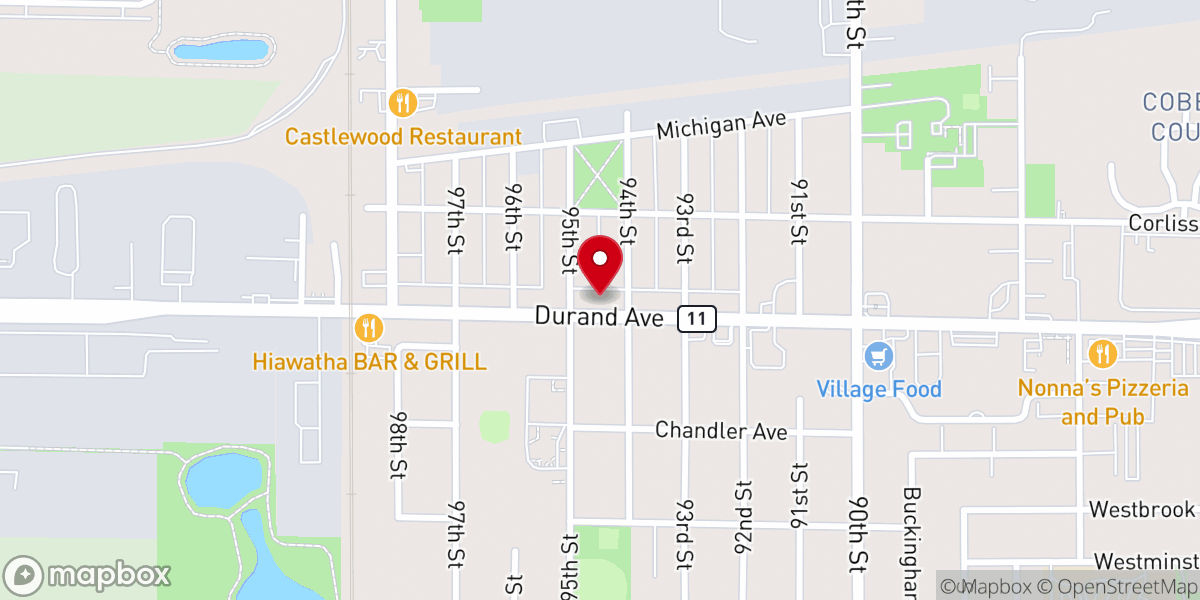 Map showing location of Calvary Chapel Racine