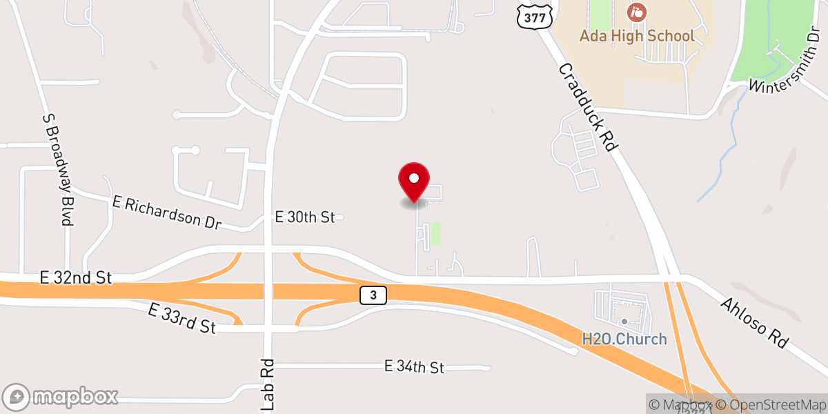 Map showing location of Grace Christian Fellowship