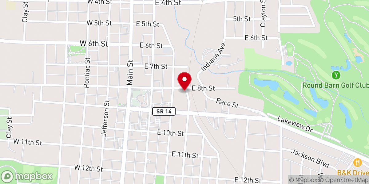 Map showing location of Heartland Church Rochester