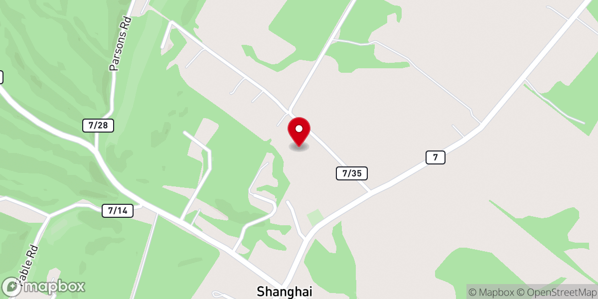 Map showing location of Back Creek Valley Full Gospel Church