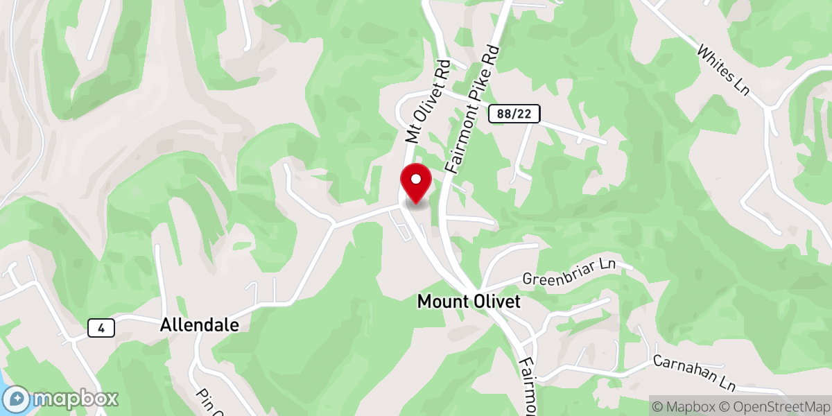 Map showing location of Our Lady of Peace Parish