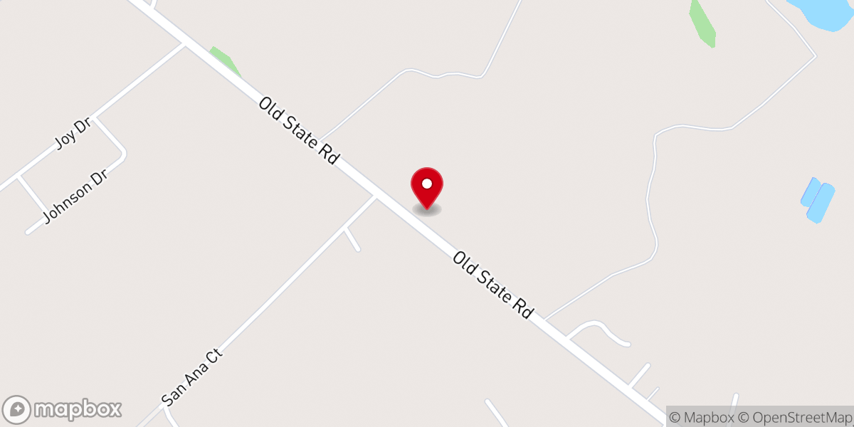 Map showing location of Red Hill Baptist Church