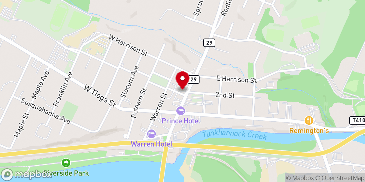 Map showing location of Bridgewater Church