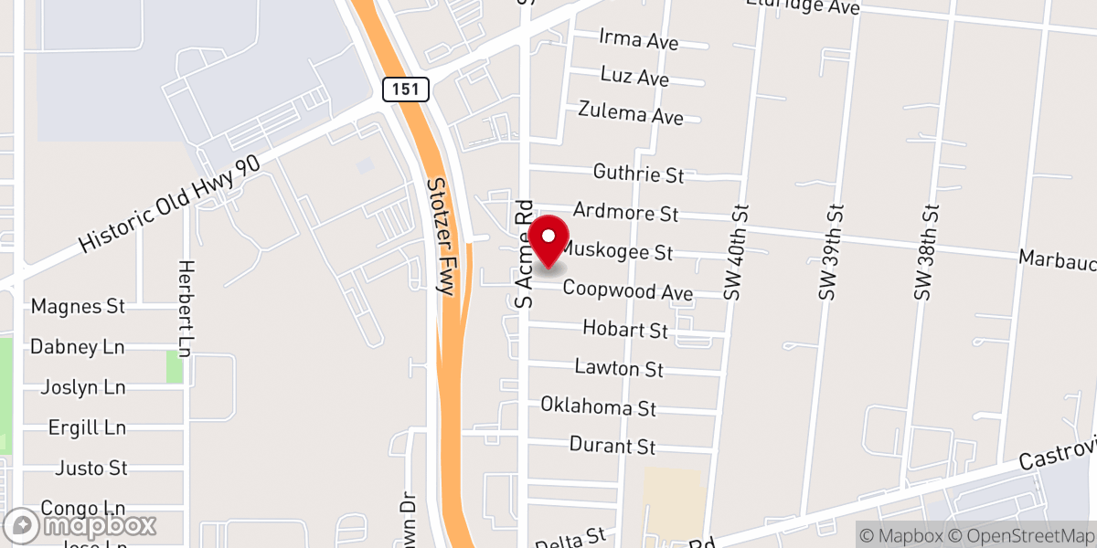 Map showing location of Templo Victorioso Emmanuel