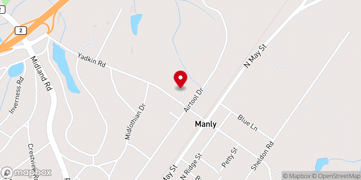 Map showing location of Jordan Chapel AME Zion Church