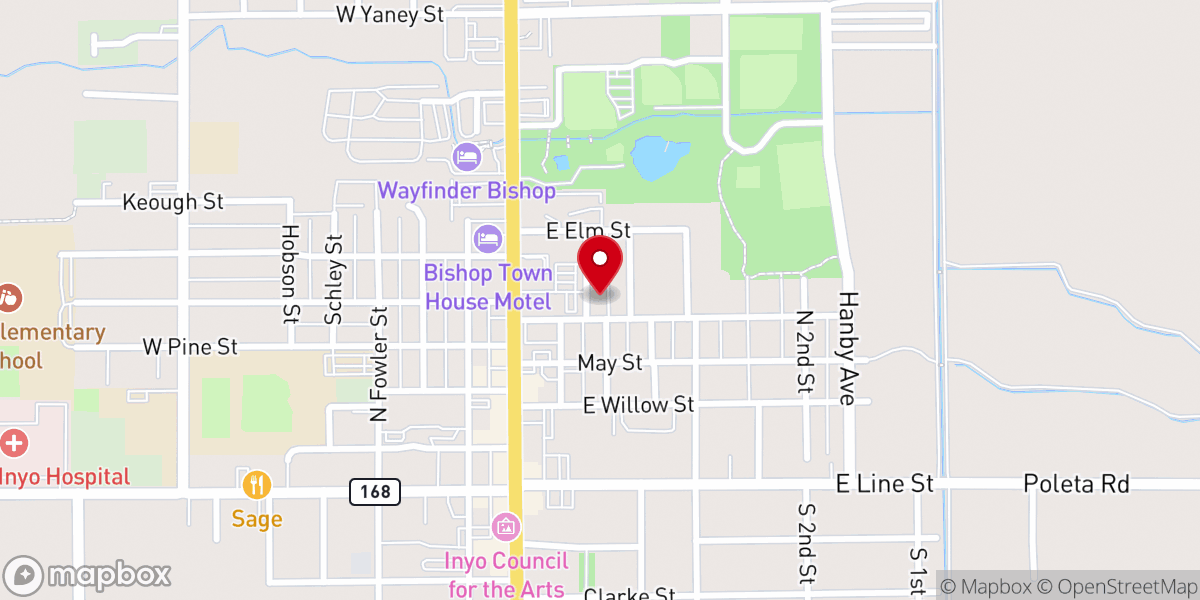 Map showing location of Bethel Chapel Community Church