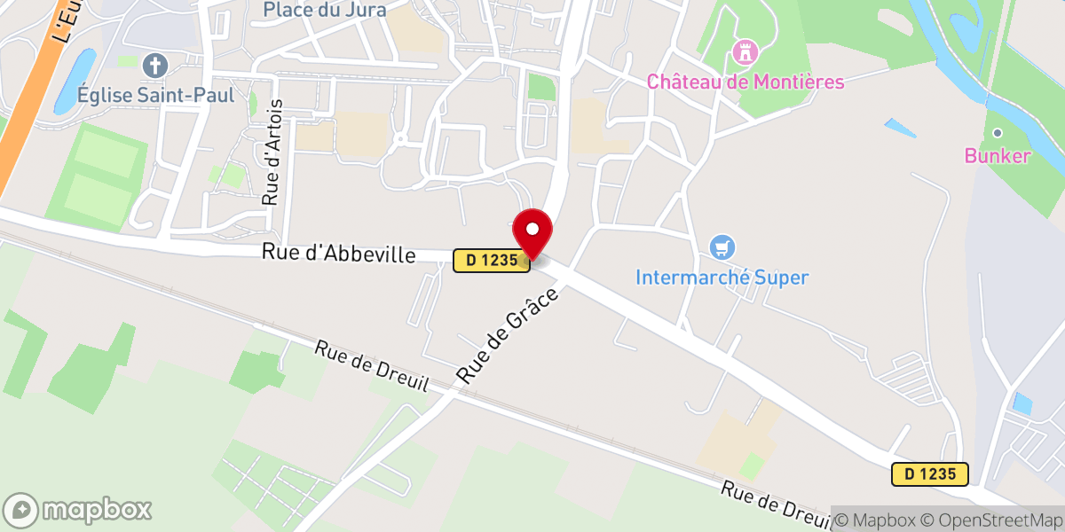 Map showing location of ICC Eglise d'Amiens